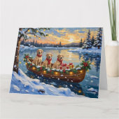 Carte Labrador Retriever Christmas Boat Holiday (Devant)