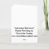 Carte Labrador Retriever Dog Art Grey Card (Dos)