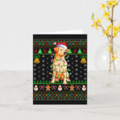 Carte Labrador Retriever Dog Christmas Lights Ugly Sweat (Fleur jaune)