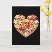 Carte Labrador Retriever drôle Cœur Saint-Valentin Labra (Fleur jaune)