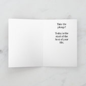 Carte Labrador retriever drôle éclaboussure dans la pisc (Intérieur)