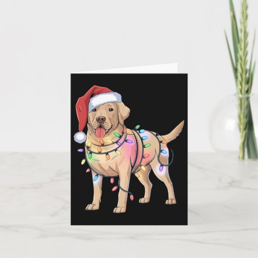 Carte Labrador Retriever Festive Amoureux des chiens de  (Devant)