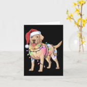 Carte Labrador Retriever Festive Amoureux des chiens de  (Fleur jaune)