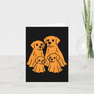 Carte Labrador Retriever Halloween Ghost Famille Drôle D