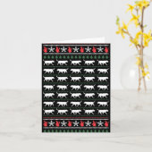 Carte Labrador Retriever Joyeux Noël Laide Sweat Do (Fleur jaune)