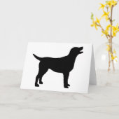 Carte Labrador Retriever (noir) (Fleur jaune)