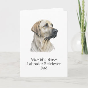 Carte Labrador Retriever Papa Chien Fête des Pères