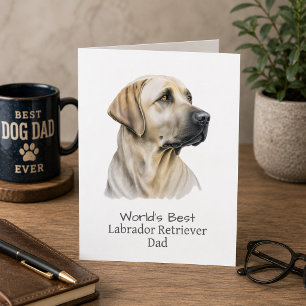 Carte Labrador Retriever Papa Chien Fête des Pères