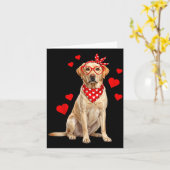 Carte Labrador Retriever Valentines Day Dog Lover Heart  (Fleur jaune)