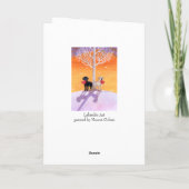 Carte Labradors d'hiver peignant la Saint-Valentin (Dos)