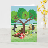 Carte Labradors et Happy Tree Card (Fleur jaune)