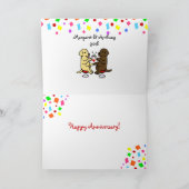 Carte Labradors pour l'anniversaire de mariage (Intérieur)