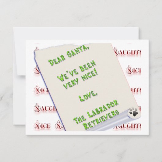 Carte Labradors rien et gentil (Devant)