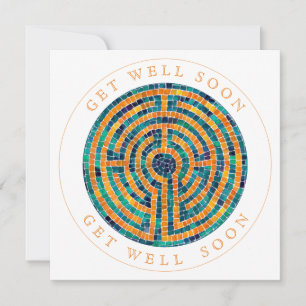 Carte LABYRINTH II Carré Flat Get Well Card