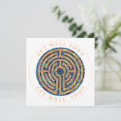 Carte LABYRINTH IV Carré Flat Get Well Card (Debout devant)