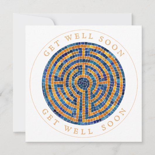 Carte LABYRINTH IV Carré Flat Get Well Card (Devant)