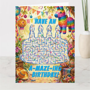 Carte Labyrinthe de gâteau d'anniversaire