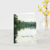 Carte Lac arbres à feuillage persistant nature Bonne Fêt (Fleur jaune)