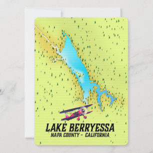 Carte lac Berryessa comté de Napa, Californie