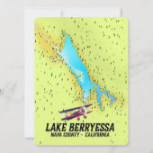 Carte lac berryessa Napa Comté, Californie (Dos)