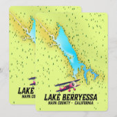 Carte lac berryessa Napa Comté, Californie (Devant / Derrière)