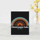 Carte Lac Chautauqua New York Arc-en-ciel  (Fleur jaune)