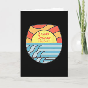Carte Lac de Boulder Reservoir Colorado Co Coucher de so