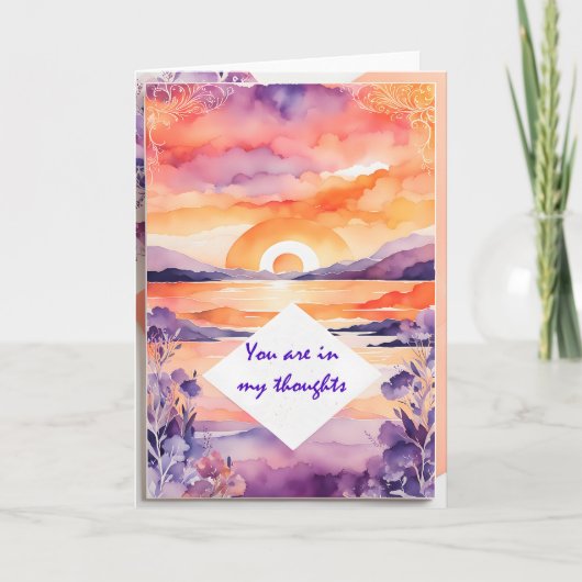 Carte Lac de coucher de soleil moderne dans mes pensées (Devant)