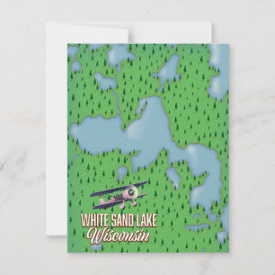 Carte Lac de sable blanc Wisconsin