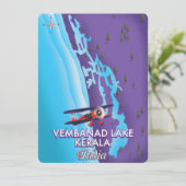 Carte Lac de Vembanad, Inde poster voyage (Debout devant)