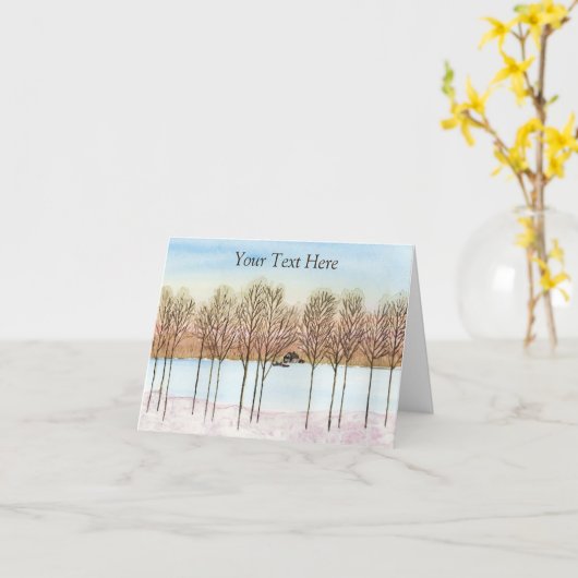 Carte Lac d'hiver (Fleur jaune)