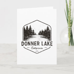Carte Lac Donner Californie Extérieur Vintage 1