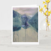 Carte Lac et montagnes (Fleur jaune)