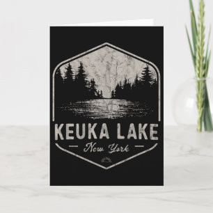 Carte Lac Keuka New York Extérieur Vintage