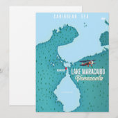 Carte Lac Maracaibo, Venezuela navigation cartographique (Devant / Derrière)