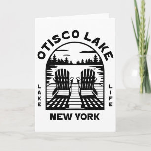 Carte Lac Otisco New York Extérieur Vintage