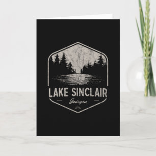 Carte Lac Sinclair Géorgie Plein air Vintage 1
