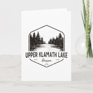 Carte Lac supérieur Klamath Oregon Plein air Vintage