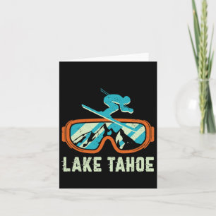 Carte Lac Tahoe Californie Ski Vintage Rétro Et Sno