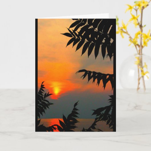 Carte Lac Winnebago Coucher De Soleil Penser À Vous (Fleur jaune)