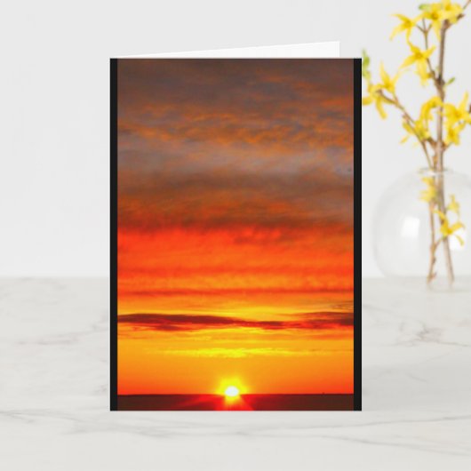 Carte Lac Winnebago Coucher De Soleil Penser À Vous (Fleur jaune)