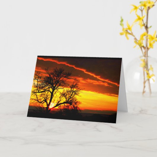 Carte Lac Winnebago Coucher De Soleil Penser À Vous (Fleur jaune)