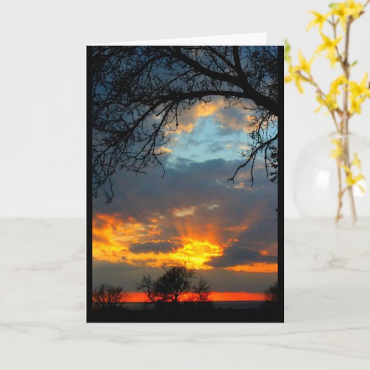 Carte Lac Winnebago Coucher De Soleil Penser À Vous (Fleur jaune)