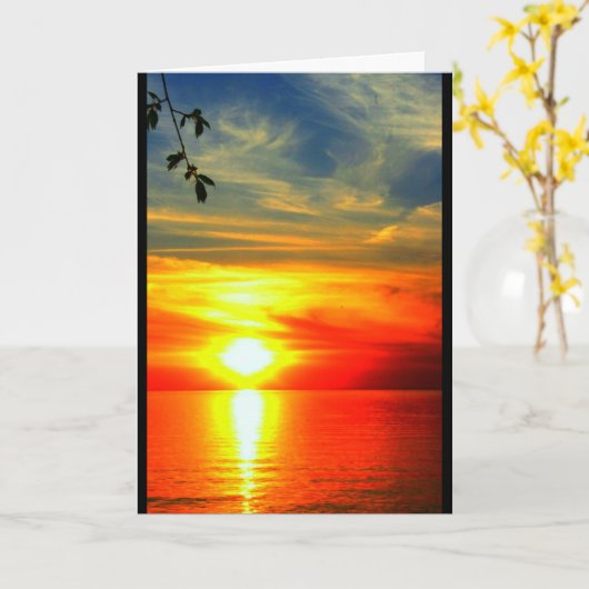 Carte Lac Winnebago Coucher De Soleil Penser À Vous (Fleur jaune)