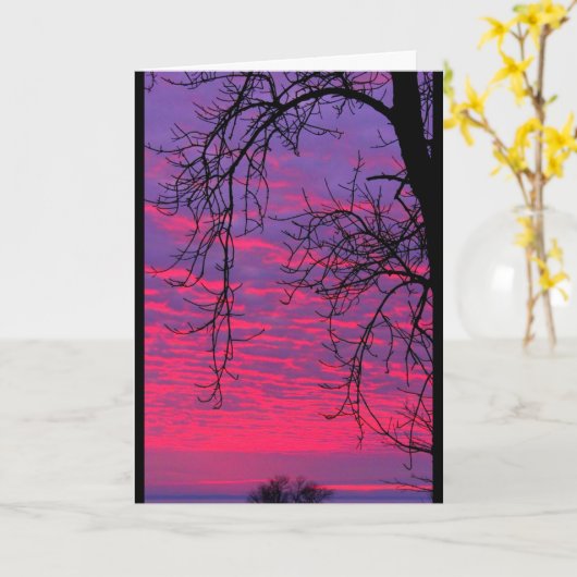 Carte Lac Winnebago Coucher De Soleil Penser À Vous (Fleur jaune)