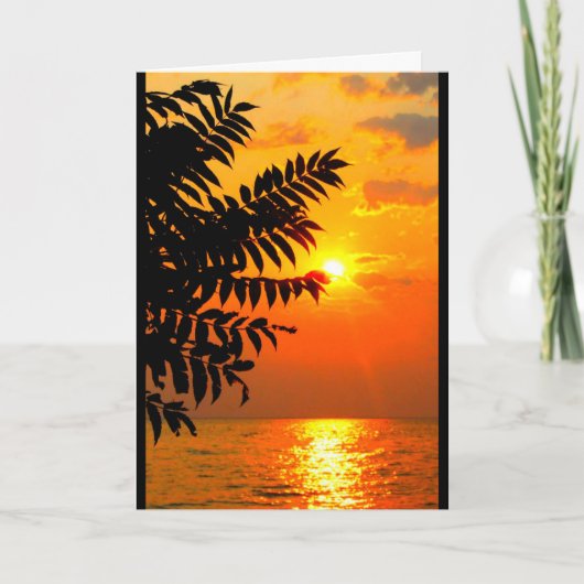 Carte Lac Winnebago Coucher De Soleil Penser À Vous (Devant)