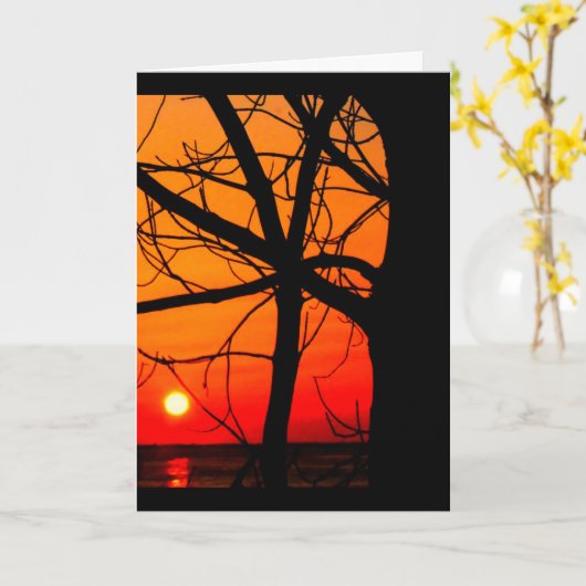 Carte Lac Winnebago Coucher De Soleil Penser À Vous (Fleur jaune)