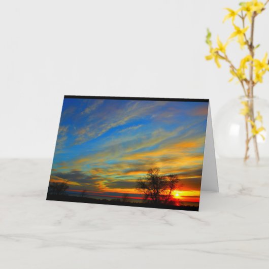 Carte Lac Winnebago Coucher De Soleil Penser À Vous (Fleur jaune)