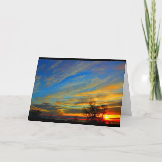 Carte Lac Winnebago Coucher De Soleil Penser À Vous (Devant)