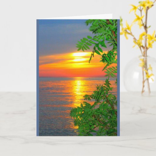 Carte Lac Winnebago Coucher De Soleil Penser À Vous (Fleur jaune)